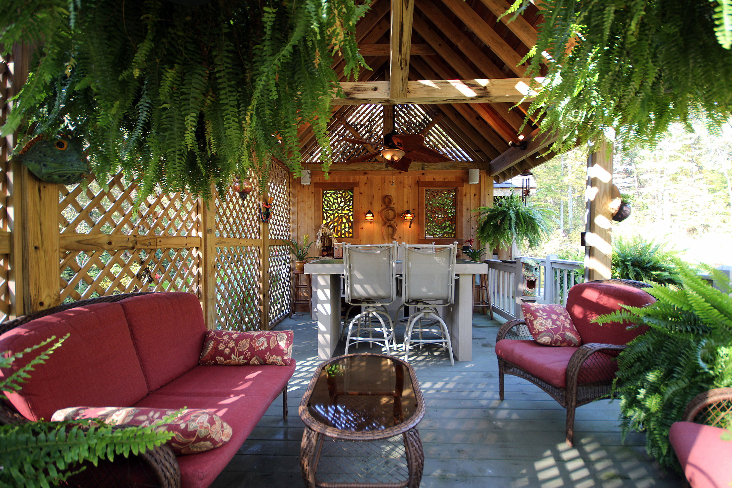 Unique Stained Glass Artwork at Cherry Ridge Retreat